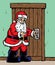 Santa opening door