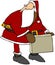 Santa Picking Up A Box