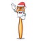 Santa plastic fork on cartoon image funny