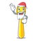 Santa plastic kitchen spoon isolated on mascot