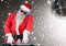 Santa playing dj in disco