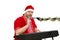 Santa plays in electric piano