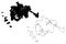 Santa Rosa City United States cities, United States of America, usa city map vector illustration, scribble sketch City of Santa