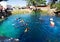 SANTA ROSA, NM, USA - May 28,2016: The group of divers with ins