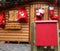 Santa\'s cottage with the mailbox to post the letters