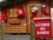 Santa\'s cottage with the mailbox to post the letters of children