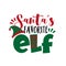 Santa`s favorite ELF - funny Christmas design, with elf hat.