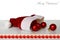 Santa\'s hat, Christmas balls and Merry Christmas text