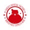 Santa\\\'s official factory, north pole express mail - holiday stamp template for gifts and letters.