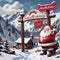 Santa\\\'s Workshop in the North Pole with Naughty or Nice list