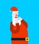 Santa scare fear face. Christmas and New Year illustration