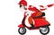 Santa on a Scooter