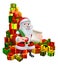 Santa With Scroll and Gifts