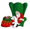 Santa sitting in his chair