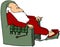 Santa Sleeping In A Chair