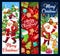 Santa and snowman with gifts bag Christmas banners