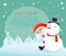 Santa and snowman,Merry Christmas, Happy new year, Merry Christmas design with wide copy space, Santa Claus