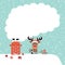 Santa Stuck In Chimney And Reindeer Sitting On Sleigh Smoke Snow Turquoise