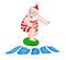 Santa surfing