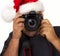 Santa taking a photo with his digital camera