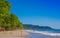 Santa Teresa, Costa Rica - June, 28, 2018: Outdoor view of surfers on the beach of Santa Teresa in a beautiful sunny day