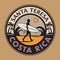 Santa Teresa, Costa Rica- surfer sticker, stamp or sign design