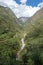 The Santa Teresa River in green lush valley of Andes mountains, Peru