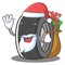 Santa tire character cartoon style