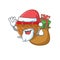 Santa tomato basket Cartoon character design with box of gift