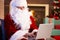 Santa using computer