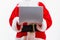 Santa using a laptop