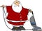 Santa Using A Vacuum