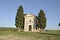 Santa Vitaleta chapel in Val d`Enza, in Tuscany