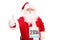 Santa wearing a race number and giving thumb up