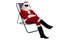 Santa wearing shades and striking stylish pose