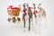 Santa whippets with christmas cart