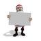 Santa with white sign