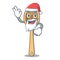 Santa wooden fork mascot cartoon