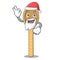 Santa wooden spoon mascot cartoon