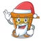 Santa wooden trolley mascot cartoon