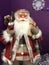 Santaclaus figurine for Christmas tree decoration, tinsel for Christmas and New Year