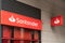 Santander bank sign on building facade