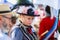 SANTANDER, SPAIN - JULY 16: Unidentified group of adults, dressed of period costume in a costume competition celebrated in July 16