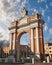 Santarcangelo di Romagna, Rimini, Emilia-Romagna, Italy: the triumphal Arch (Arco di Papa Clemente XIV, 1772â€“77)