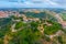 Santarem castle situated on a hill over Tajo river in Portugal