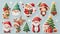 Santas\' Festive Frolic: Christmas Sticker Set