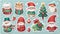 Santas\' Joyful Journey: Merry Stickers