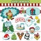 Santaâ€™s workshop Christmas holiday illustration collection