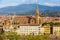 Sante Croce aerial view, Florence, Italy