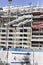 Santiago Bernabeu. Exterior of the Santiago BernabÃ©u stadium in full works and renovat